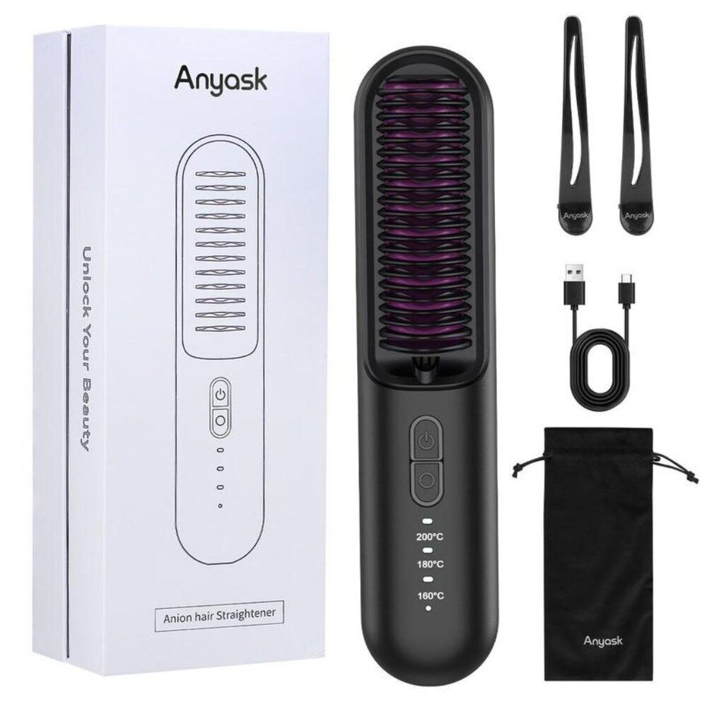 NEW Anyask Cordless Hair Straightener